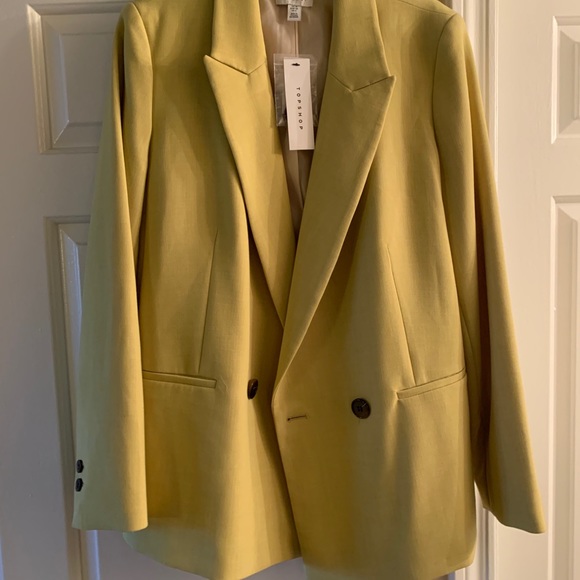 Topshop lime green suit jacket NWT - Picture 4 of 4